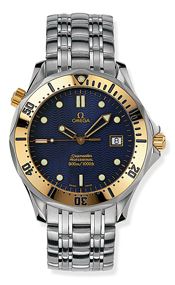 Omega Seamaster Diver 300M Quartz 41 Stainless Steel / Yellow Gold / Blue / Bracelet